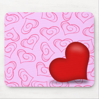 Pinky Love (Solid Heart) Mouse Pad