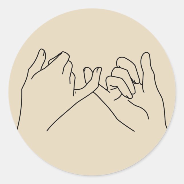 pinky promise classic round sticker (Front)