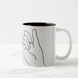 pinky promise Two-Tone coffee mug