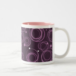 Pinky purple funky circle patterned mug