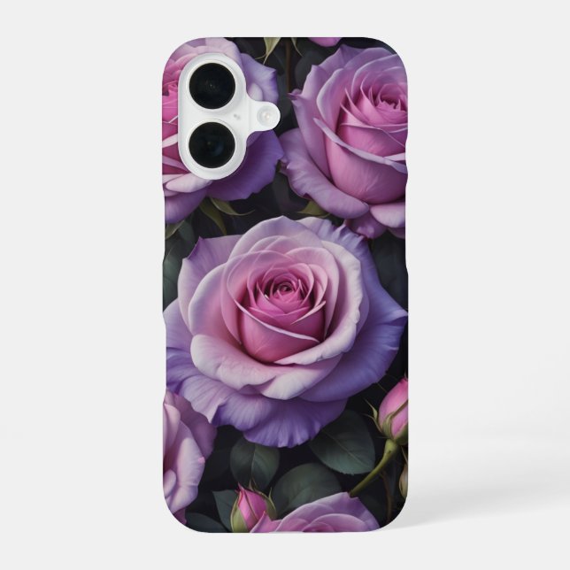 Pinky Purple Roses  iPhone 16 Case (Back)