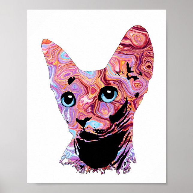 Pinky Sphynx Cat 683 Poster (Front)