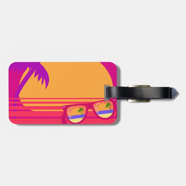 Pinky Sunset and Shades Tag (Back Horizontal)