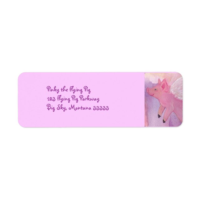 Pinky the Flying Pig Address Labels (Front)