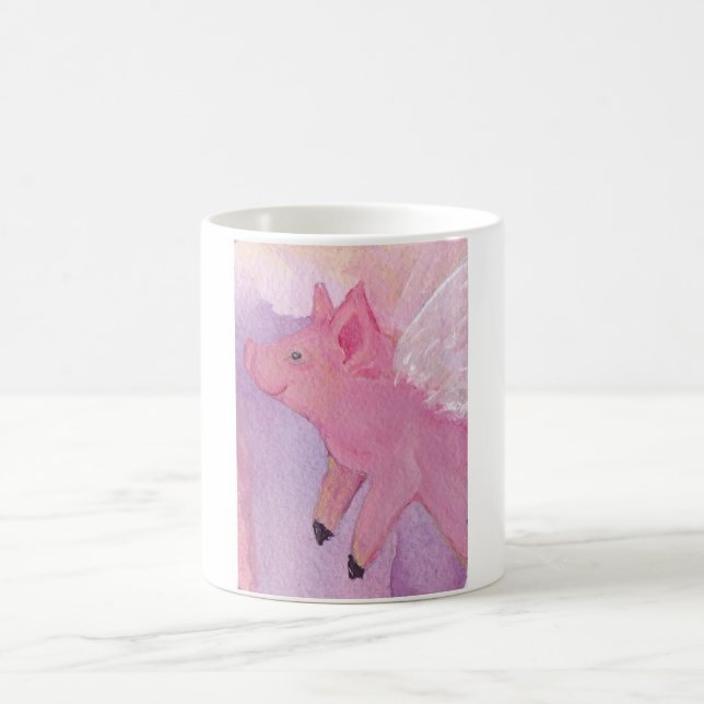 Pinky the Flying Pig - When Pigs Fly Coffee Mug (Center)