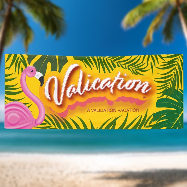 Pinky Validation Vacation Banner (Designate spaces for your party on the beach, the park, lakeside or by the pool.
)
