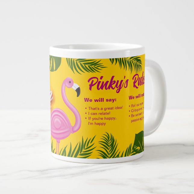 Pinky Validation Vacation  Large Coffee Mug (Front Right)