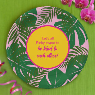 Pinky Validation Vacation Paper Plate