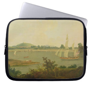 Pinnace Sailing Down the Ganges past Monghyr Fort, Laptop Sleeve