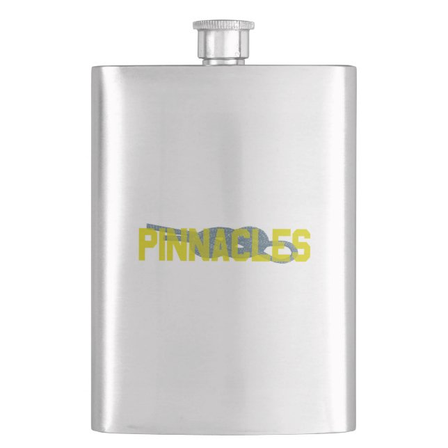 Pinnacles Figure 8 Climbing Hip Flask (Front)