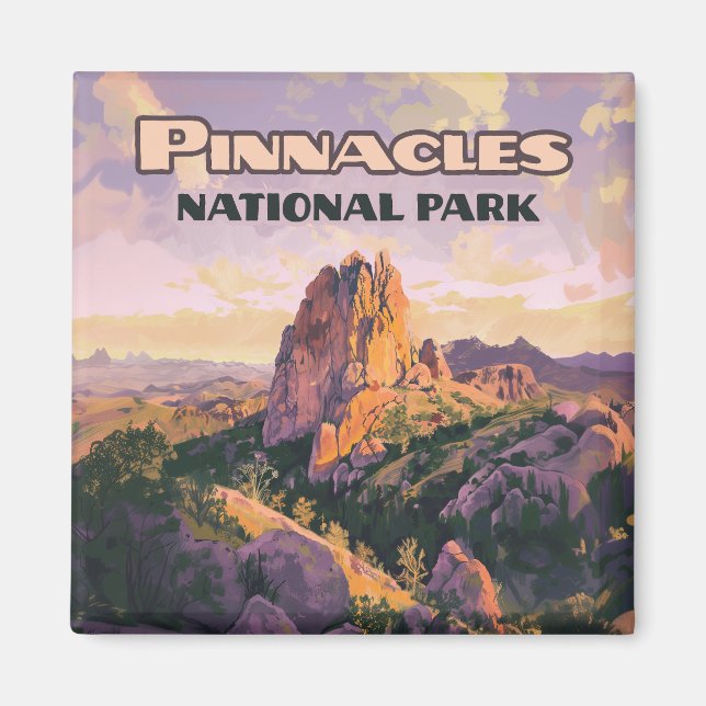 Pinnacles National Park Buttes California Card Magnet (Front)