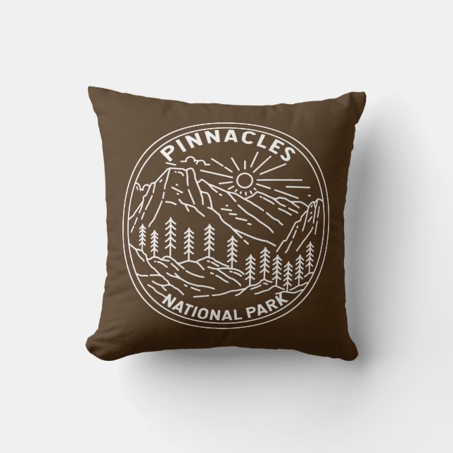Pinnacles National Park California Monoline Cushion (Front)