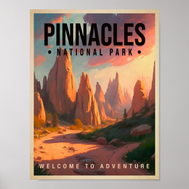 Pinnacles National Park California Vintage Poster (Front)