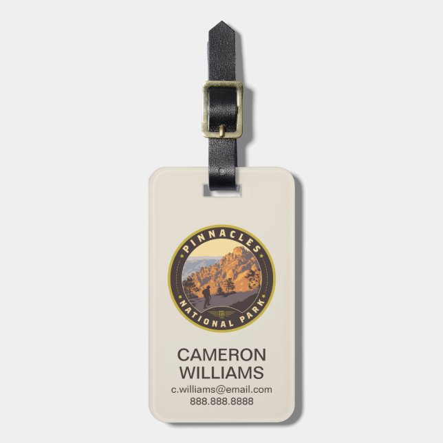 Pinnacles National Park Luggage Tag (Front Vertical)