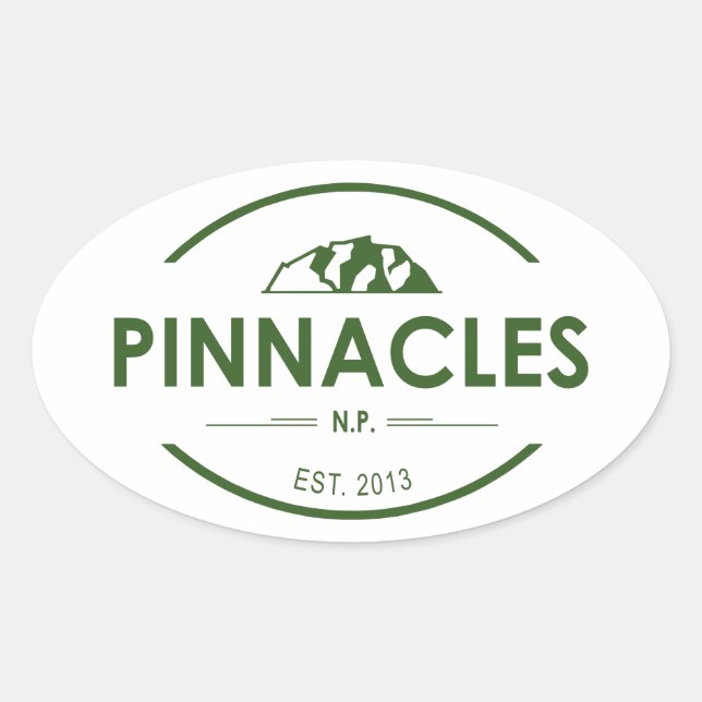 Pinnacles National Park Oval Sticker (Front)