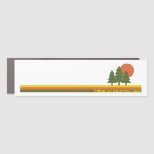 Pinnacles National Park Pine Trees Sun Car Magnet