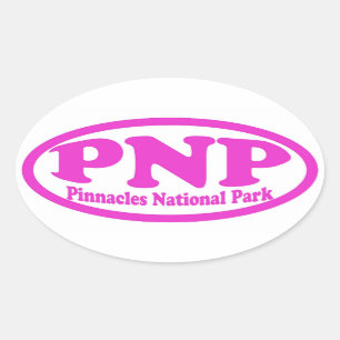 Pinnacles National Park pink oval sticker