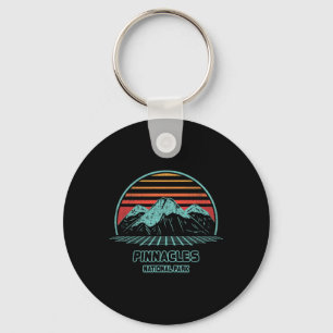 Pinnacles National Park Retro Hiking Vintage 80s S Key Ring