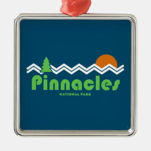 Pinnacles National Park Retro Metal Ornament