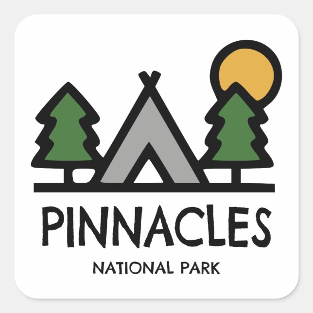 Pinnacles National Park Square Sticker (Front)
