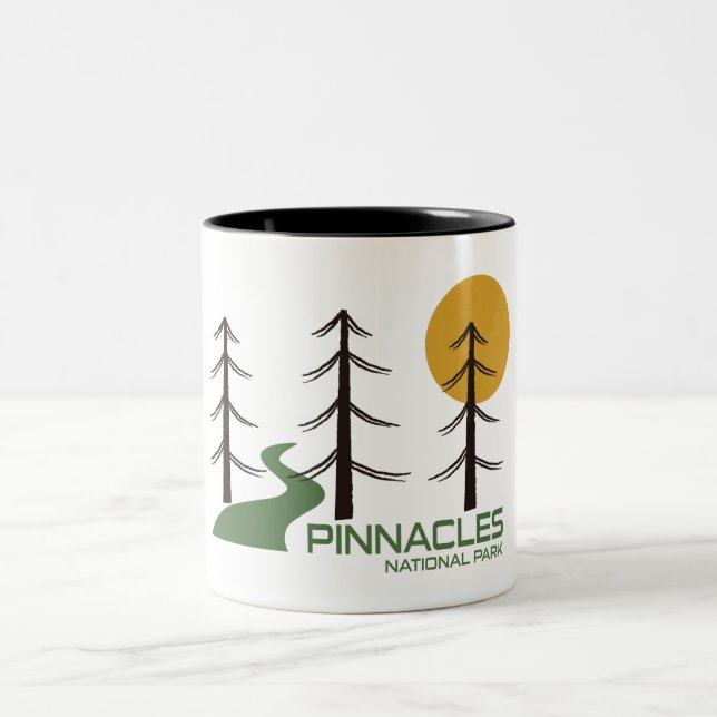 Pinnacles National Park Trail Two-Tone Coffee Mug (Center)