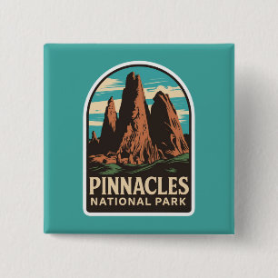 Pinnacles National Park Travel Emblem 15 Cm Square Badge