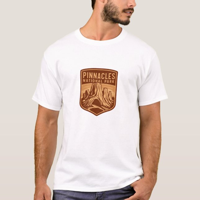 Pinnacles National Park Travel Emblem T-Shirt (Front)