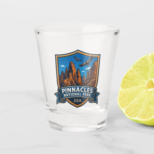 Pinnacles National Park USA Shot Glass (Front)