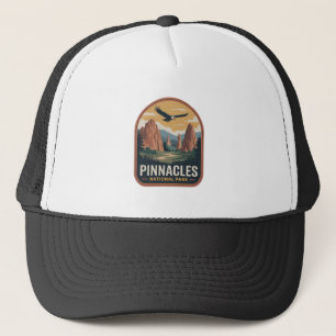 Pinnacles National Park Vintage Badge Trucker Hat