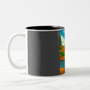 Pinnacles National Park Vintage Travel Poster Two-Tone Coffee Mug