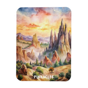 Pinnacles National Park Watercolor Painting Magnet