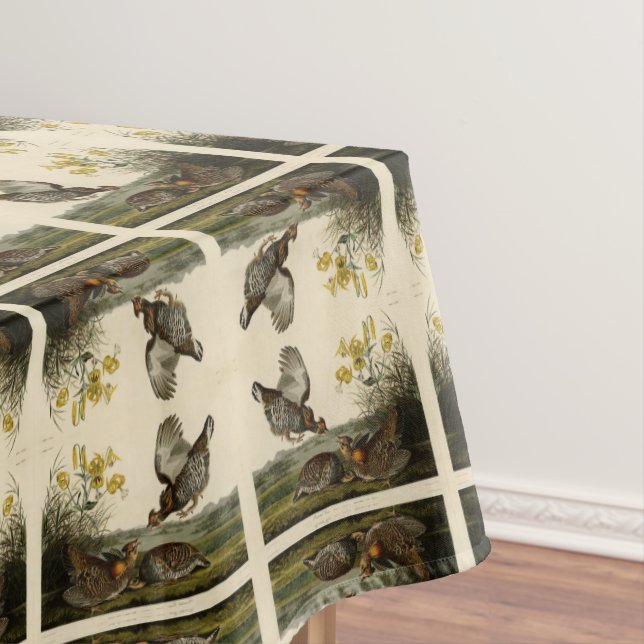 Pinnated Grouse (Grous) Audubon's Birds of America Tablecloth (In Situ)