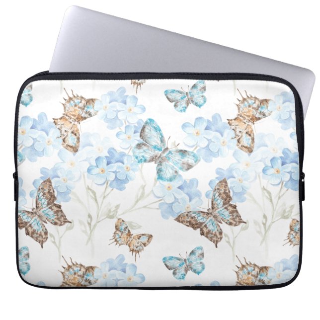 Pinned Butterfly Art Laptop Sleeve (Front)