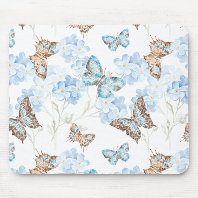 Pinned Butterfly Art Mouse Pad (Front)