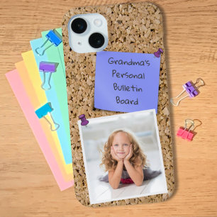 Pinned Purple Note Template Custom Photo iPhone 15 Mini Case