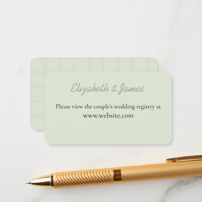 Pinned & Stitched "Getting Hitched" Enclosure Card (Front/Back In Situ)