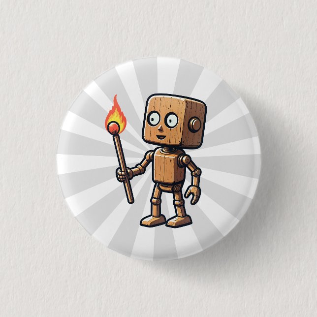 Pinocchio 3 Cm Round Badge (Front)