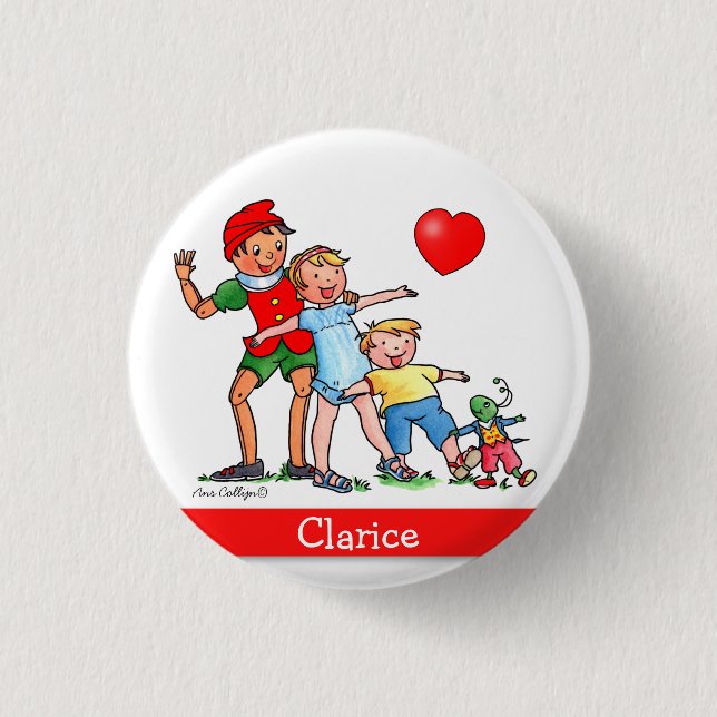 Pinocchio and Friends  -  Button (Front)