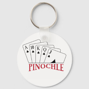Pinochle Cards Key Ring