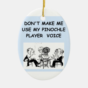 pinochle ceramic ornament