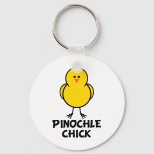 Pinochle Chick Key Ring