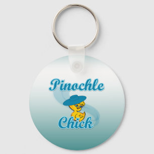 Pinochle Chick Key Ring