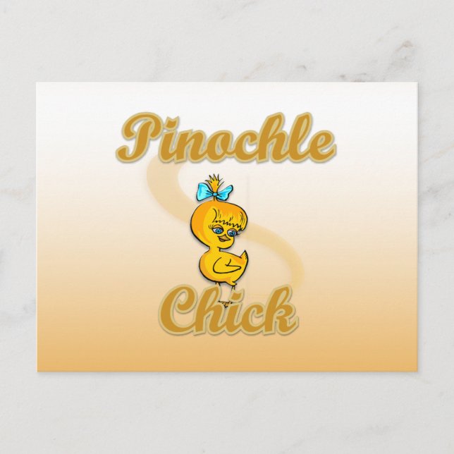 Pinochle Chick Postcard (Front)