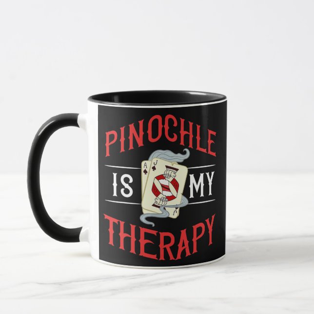 Pinochle Game Rules Cards Double Deck Points Mug (Left)