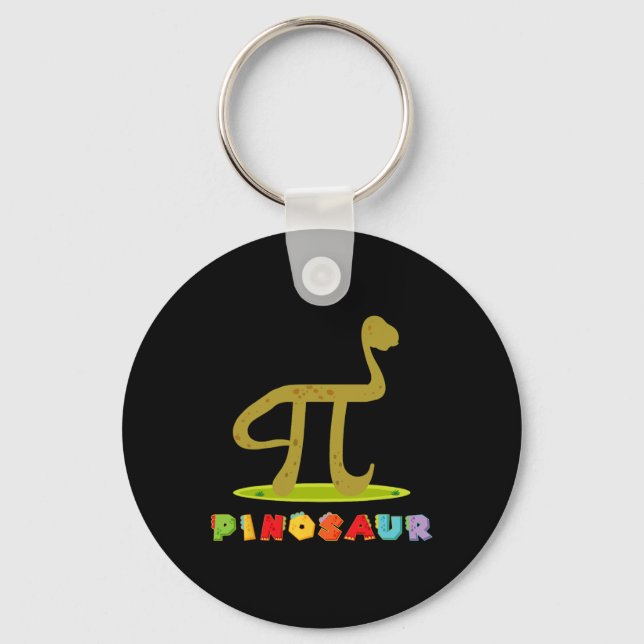 Pinosaur Funny Pi Day Dinosaur Math Lover Science  Key Ring (Front)