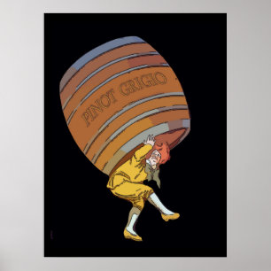 Pinot Grigio, Wine Barrel Poster