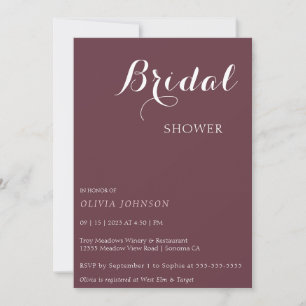 PINOT Minimal Bridal Shower Invitation