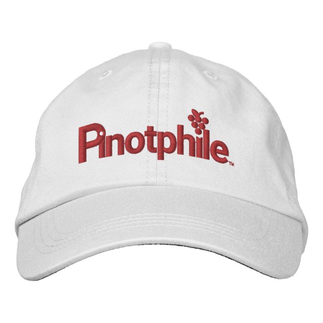 Pinotphile embroidered baseball cap (Front)