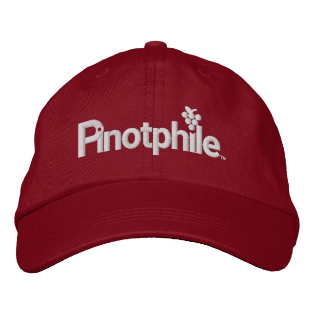 Pinotphile embroidered baseball cap (Front)