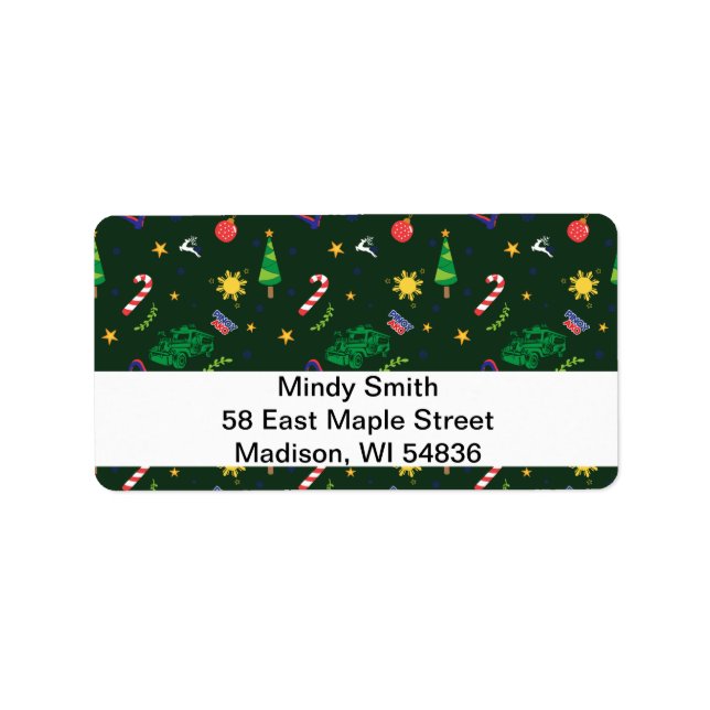 Pinoy Ako Filipino Christmas Pattern Label (Front)